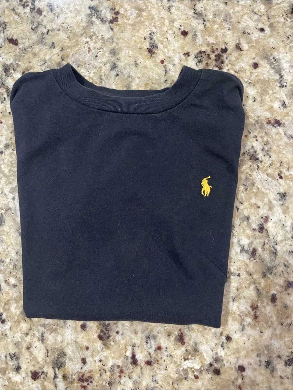 Ralph Lauren Navy Short Sleeve Tee with Yellow Pony